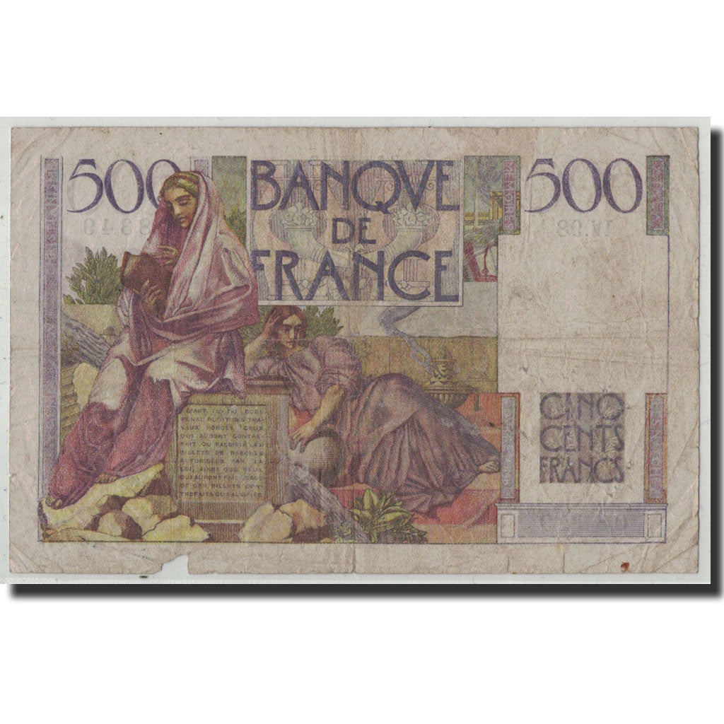 Banknote, France, 500 Francs, 1947, 1947-01-09, VG(8-10), Fayette:34.7, KM:129a