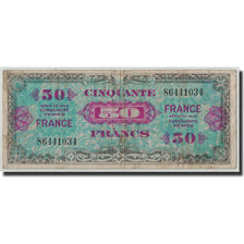 Billet, France, 50 Francs, 1945 Verso France, 1944, B+, Fayette:VF 24.1, KM:122a