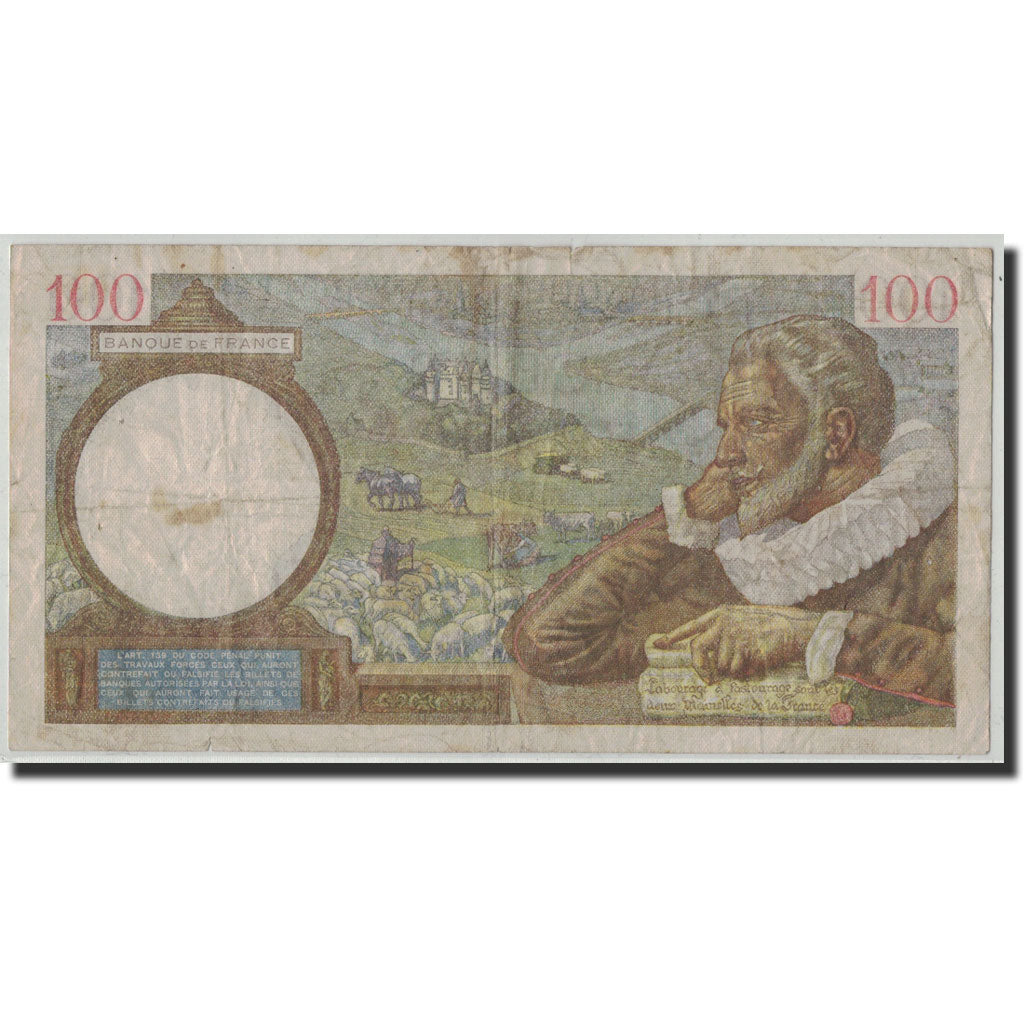 Banconote, Francia, 100 Francs, 1941, 1941-11-06, B+, Fayette:26.60, KM:94