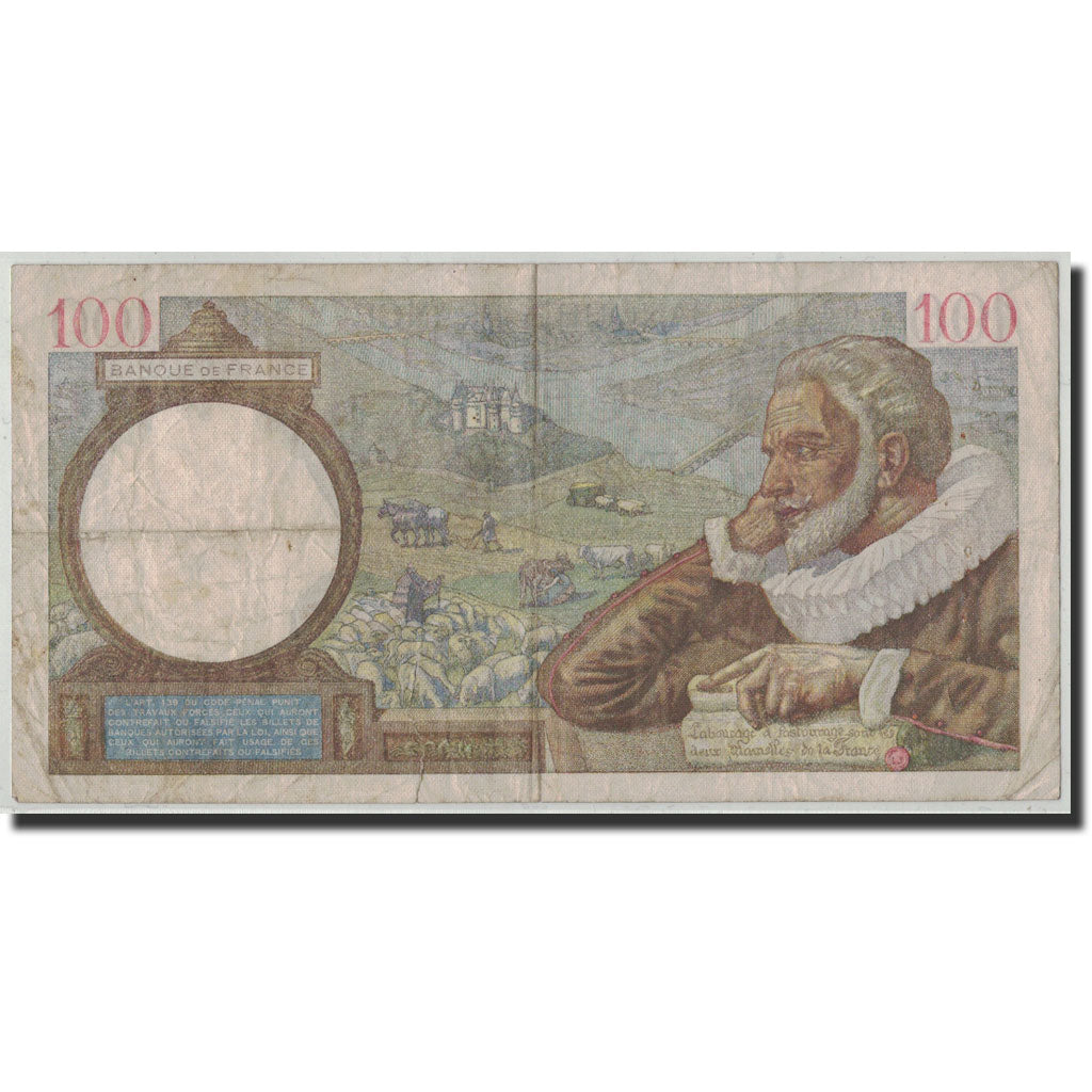Billete, Francia, 100 Francs, 1940, 1940-05-16, BC+, Fayette:26.29, KM:94