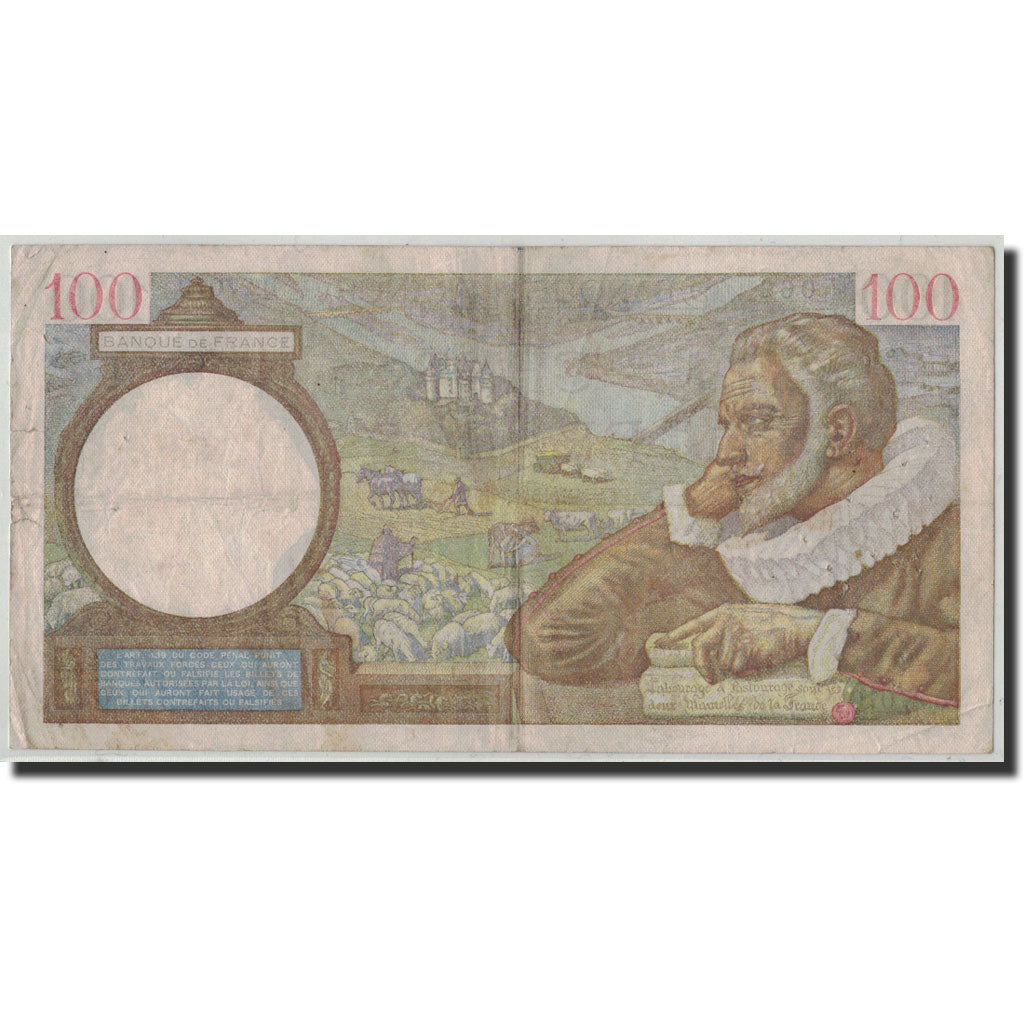 Biljet, Frankrijk, 100 Francs, 1941, 1941-12-18, TB+, Fayette:26.63, KM:94