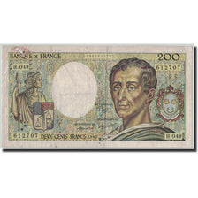 Francia, 200 Francs Montesquieu, 1987, KM:155b, Fayette:70.7, B+