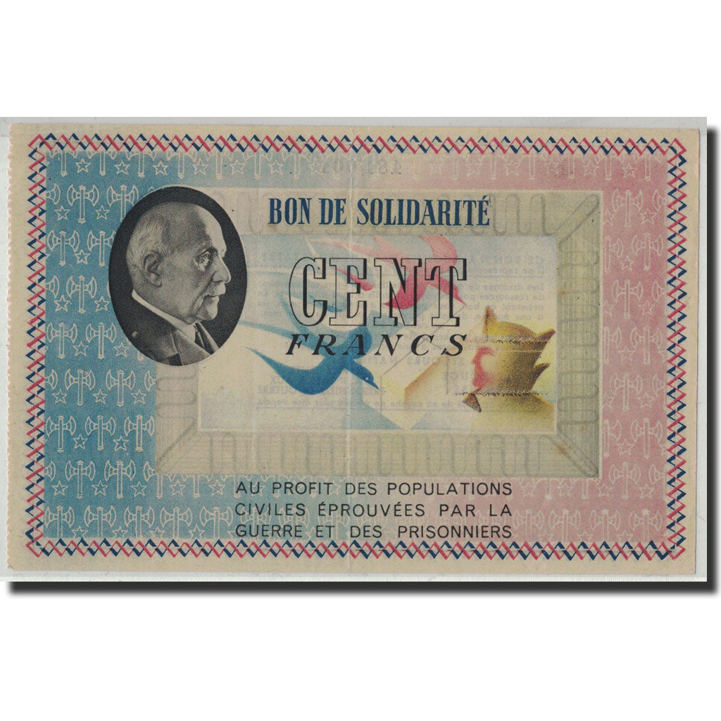100 Francs, Undated (1941), France, AU(50-53), Secours National