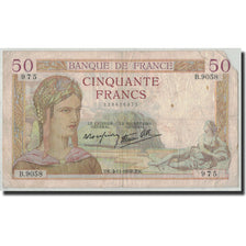 Frankrijk, 50 Francs, 50 F 1934-1940 ''Cérès'', 1938, 1938-11-03, B+