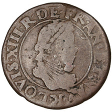 FRANCE, Double Tournois, 1612, Bordeaux, VF(30-35), Copper, CGKL #272, 3.29