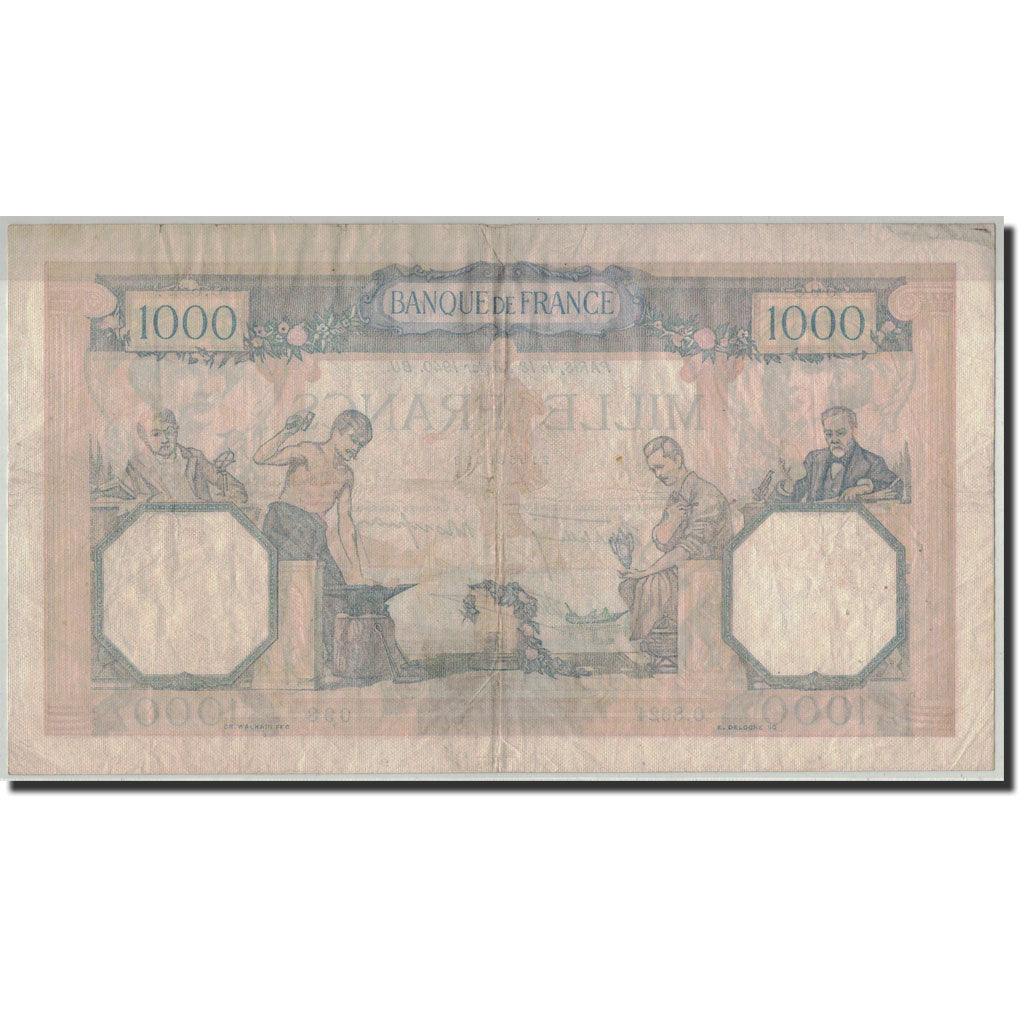 Frankreich, 1000 Francs, 1 000 F 1927-1940 ''Cérès et Mercure'', 1940