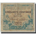 Pirot:77-5, 50 Centimes, 1915, France, VF(20-25), Lyon