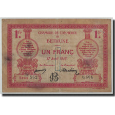 France, Béthune, 1 Franc, 1916, TB, Pirot:26-17