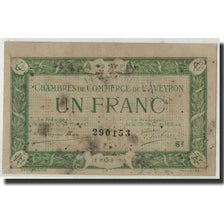 France, Aveyron, 1 Franc, 1915, TB, Pirot:108-9