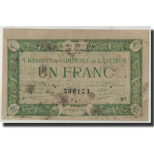 France, Aveyron, 1 Franc, 1915, VF(20-25), Pirot:108-9
