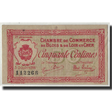 Pirot:28-5, 50 Centimes, 1916, France, AU(55-58), Blois