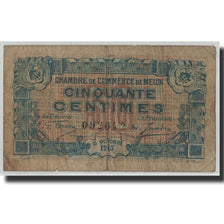 Pirot:80-1, 50 Centimes, 1915, France, VF(20-25), Melun
