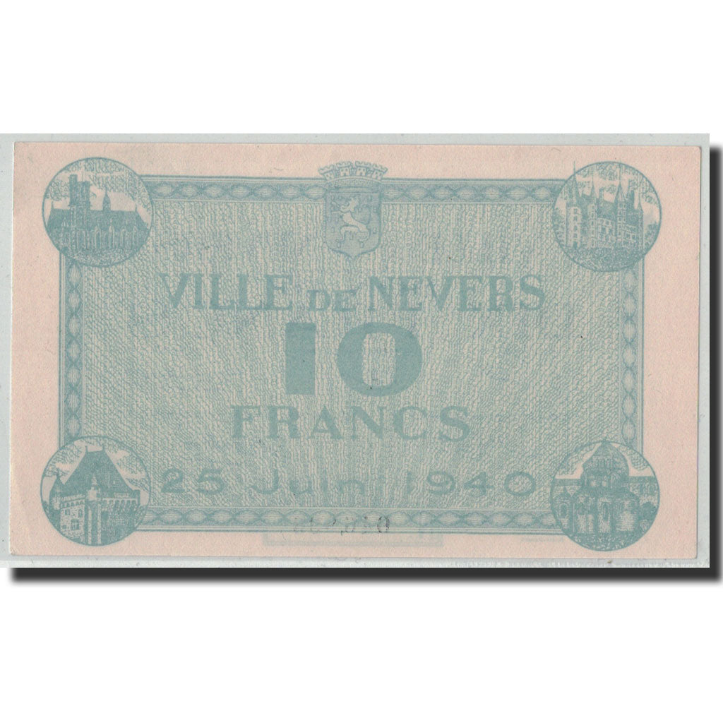 10 Francs, 1940, France, UNC(63), Nevers