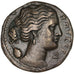 SICILIA, SYRACUSA, Artemis, Hemilitron, Syracuse, AU(50-53), Bronze, 7.58