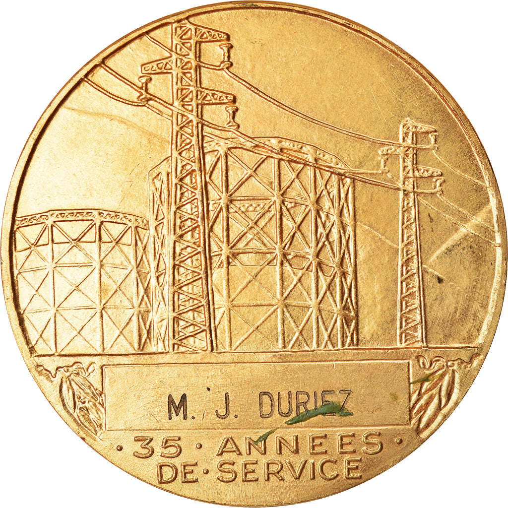 Frankrijk, Medaille, Électricité de France et gaz de France, Dropsy, PR, Gilt