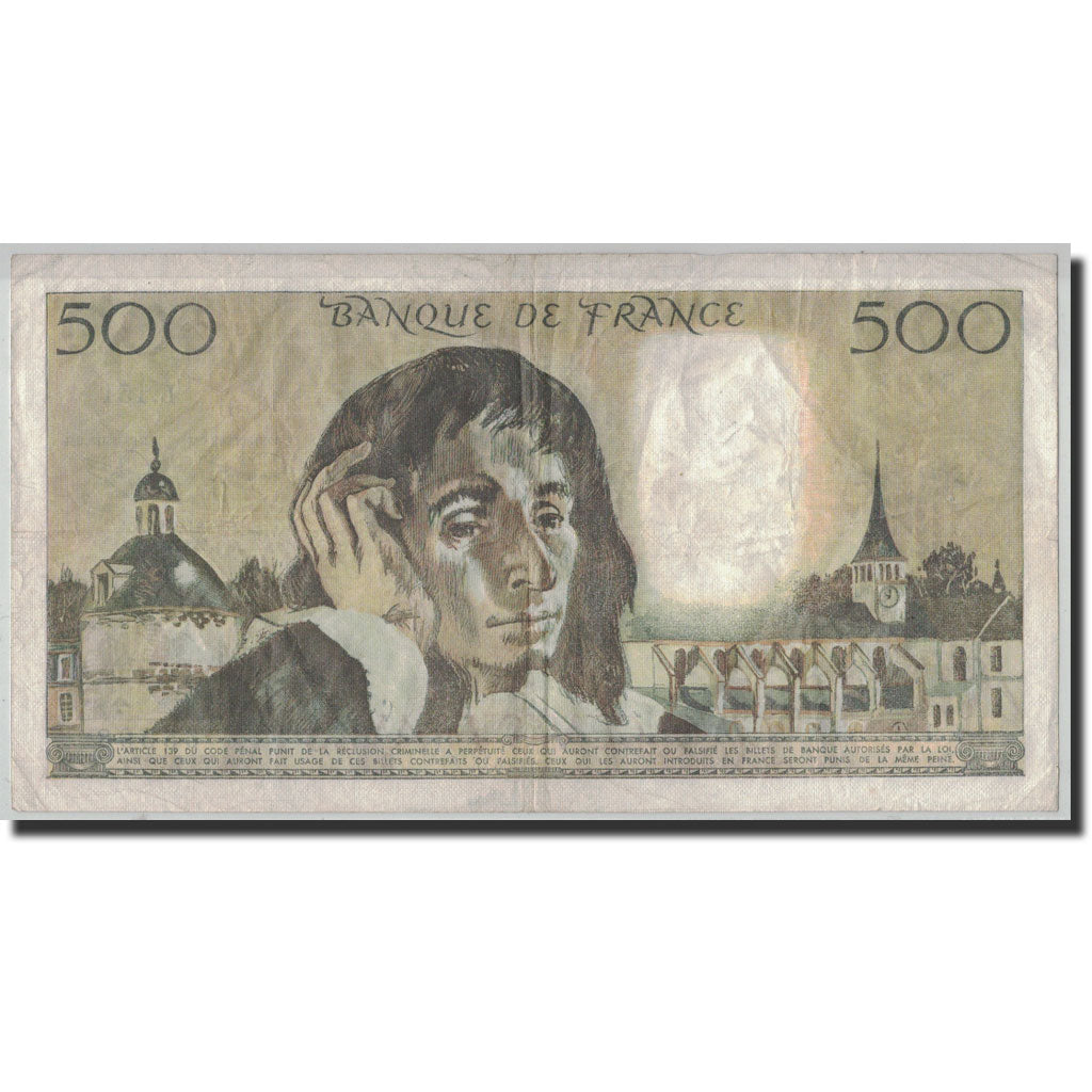 France, 500 Francs Pascal, KM:156e, Fayette:71.26, 1982-01-07, VF(20-25)