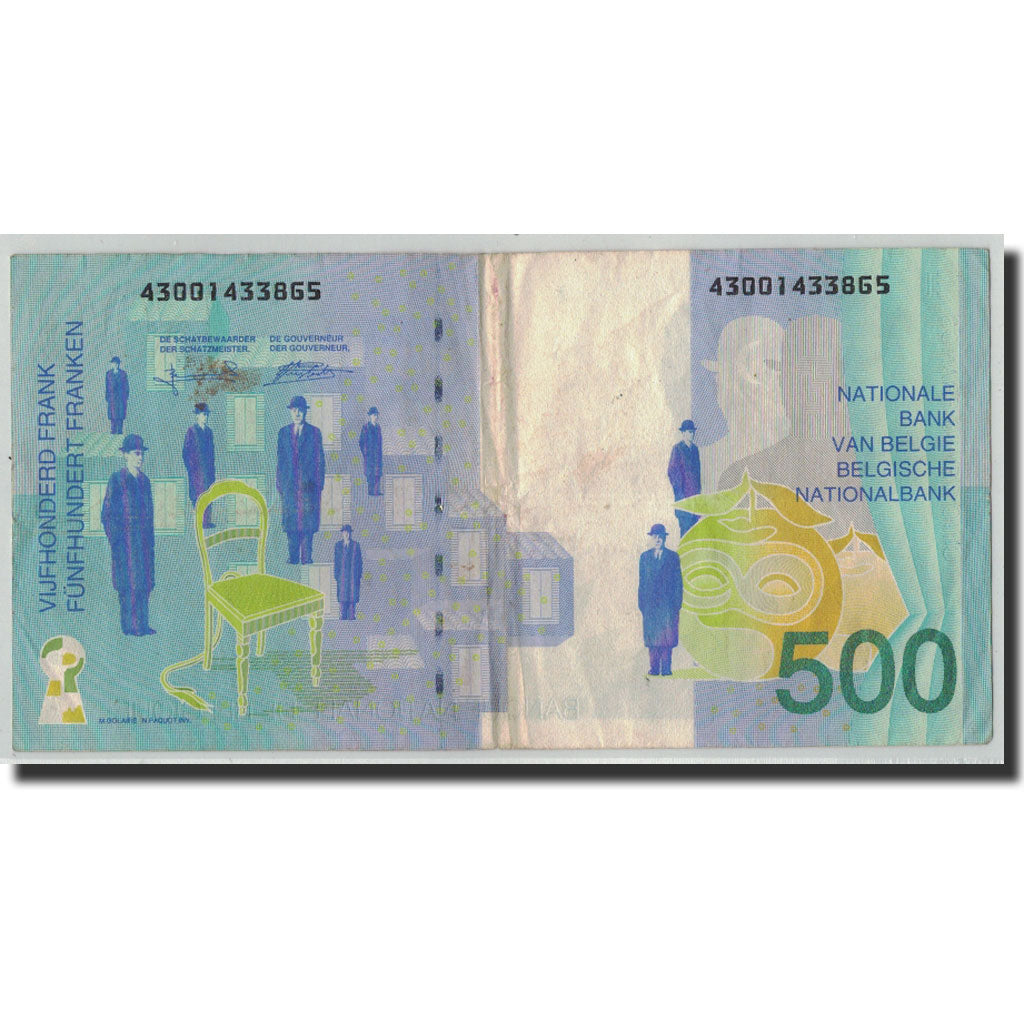 Geldschein, Belgien, 500 Francs, Undated (1998), KM:149, S