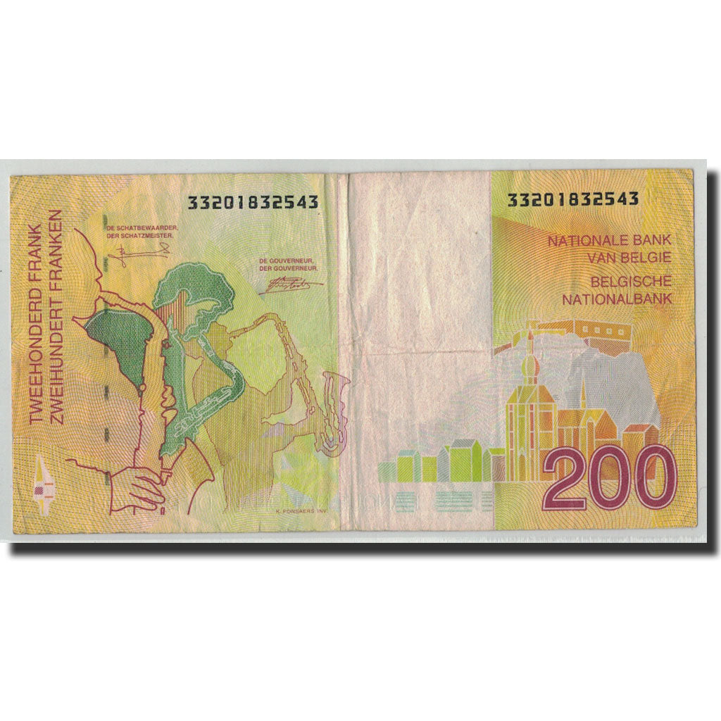 Banknote, Belgium, 200 Francs, Undated (1995), KM:148, F(12-15)