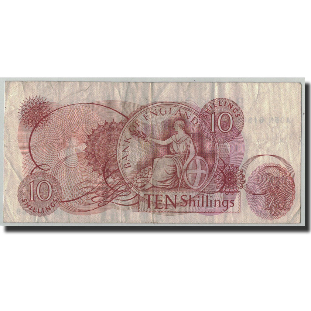 Banknote, Great Britain, 10 Shillings, Undated (1966-70), KM:373c, F(12-15)
