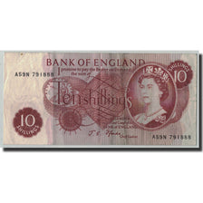 Billet, Grande-Bretagne, 10 Shillings, Undated (1966-70), KM:373c, TB