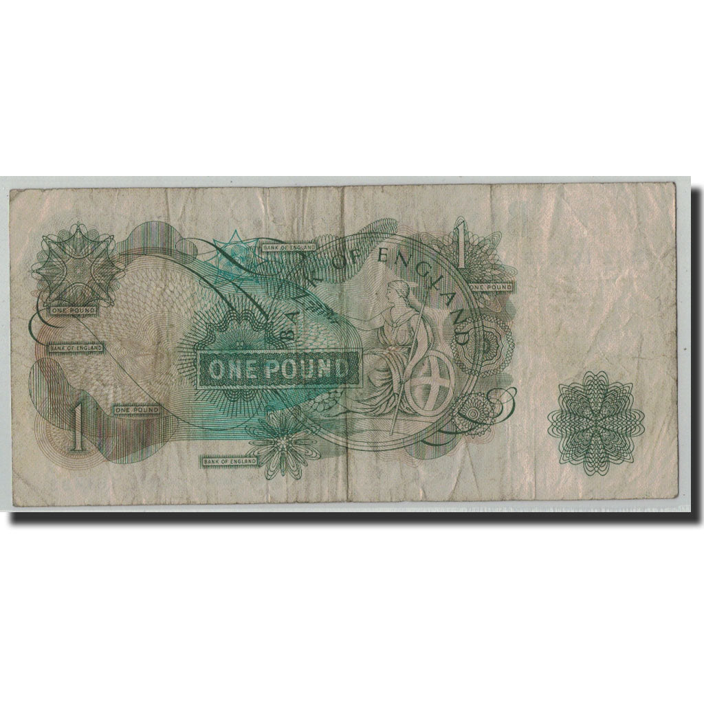 Banknote, Great Britain, 1 Pound, Undated (1966-70), KM:374e, F(12-15)