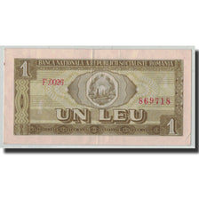 Banknote, Romania, 1 Leu, 1966, KM:91a, AU(55-58)