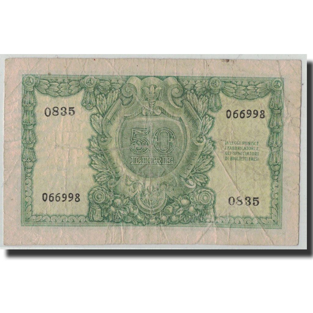 Banknote, Italy, 50 Lire, 1951, 1951-12-31, KM:91a, F(12-15)