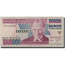 Banknote, Turkey, 1,000,000 Lira, L.1970, 1970-01-14, KM:209, VG(8-10)