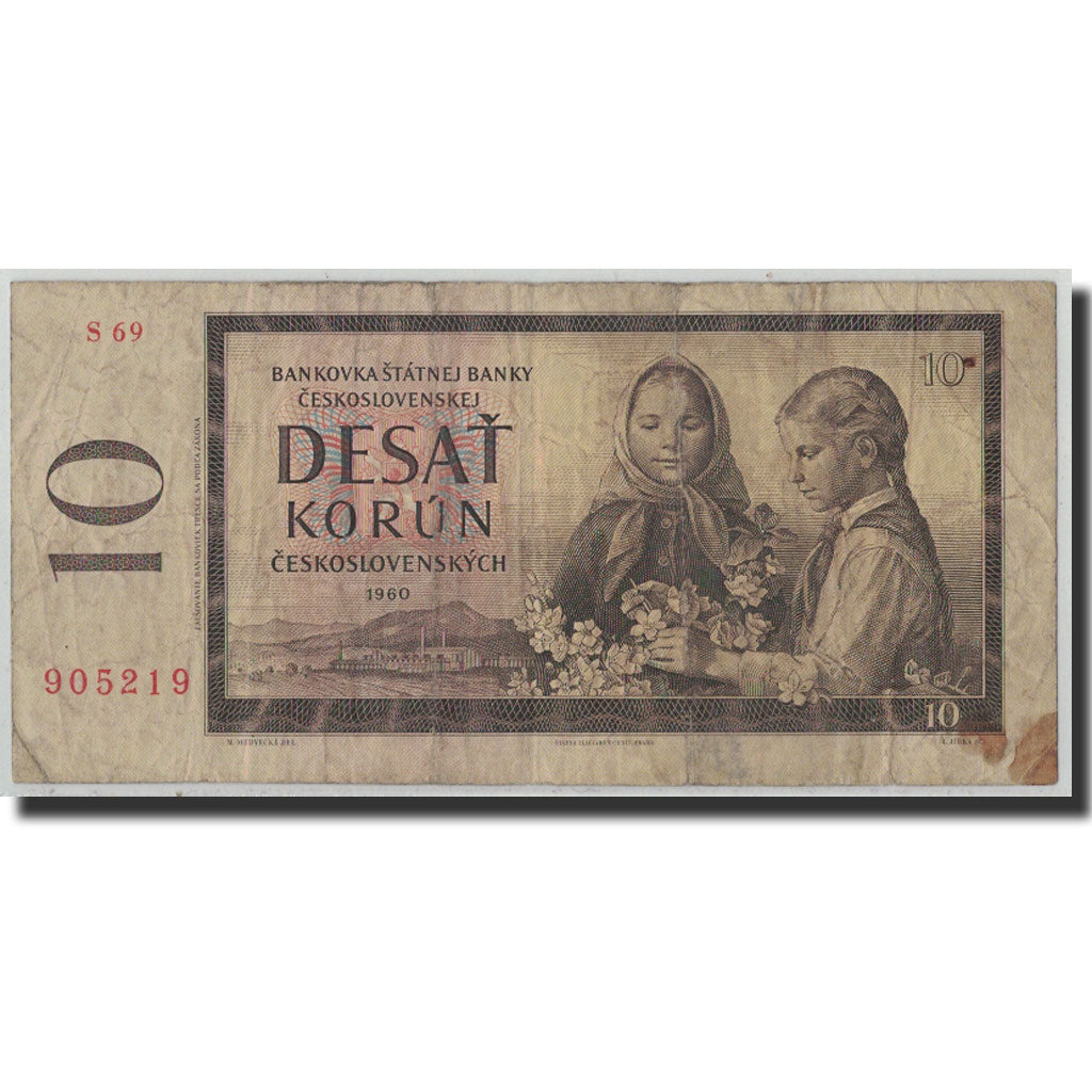 Banknote, Czechoslovakia, 10 Korun, 1960, KM:88b, VG(8-10)