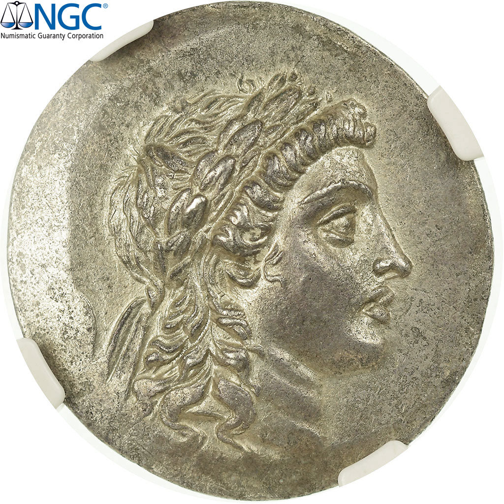 Coin, Aeolis, Myrina, Apollo, Tetradrachm, Myrina, graded, NGC, MS, 2048209-019