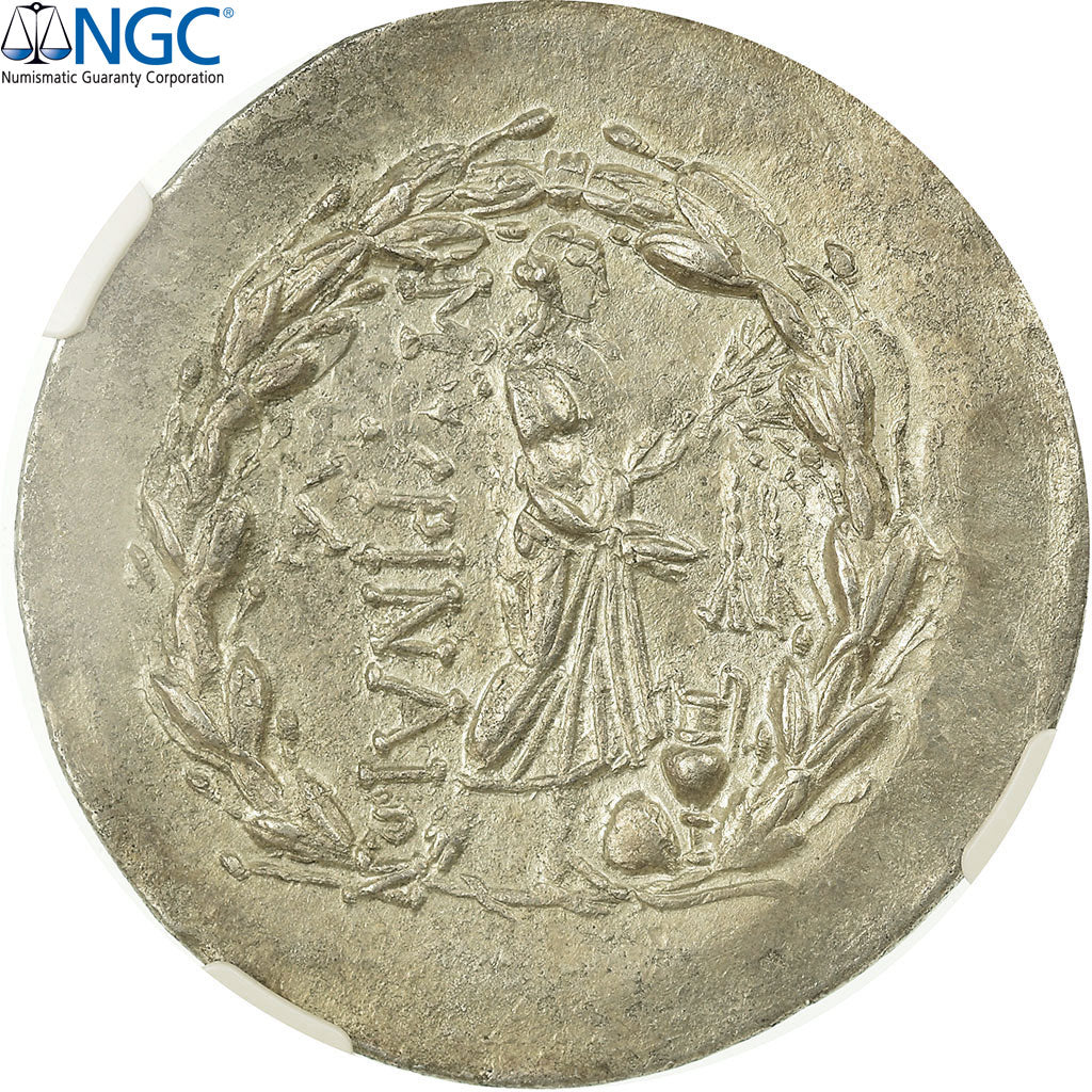 Coin, Aeolis, Myrina, Apollo, Tetradrachm, Myrina, graded, NGC, MS, 2048209-019