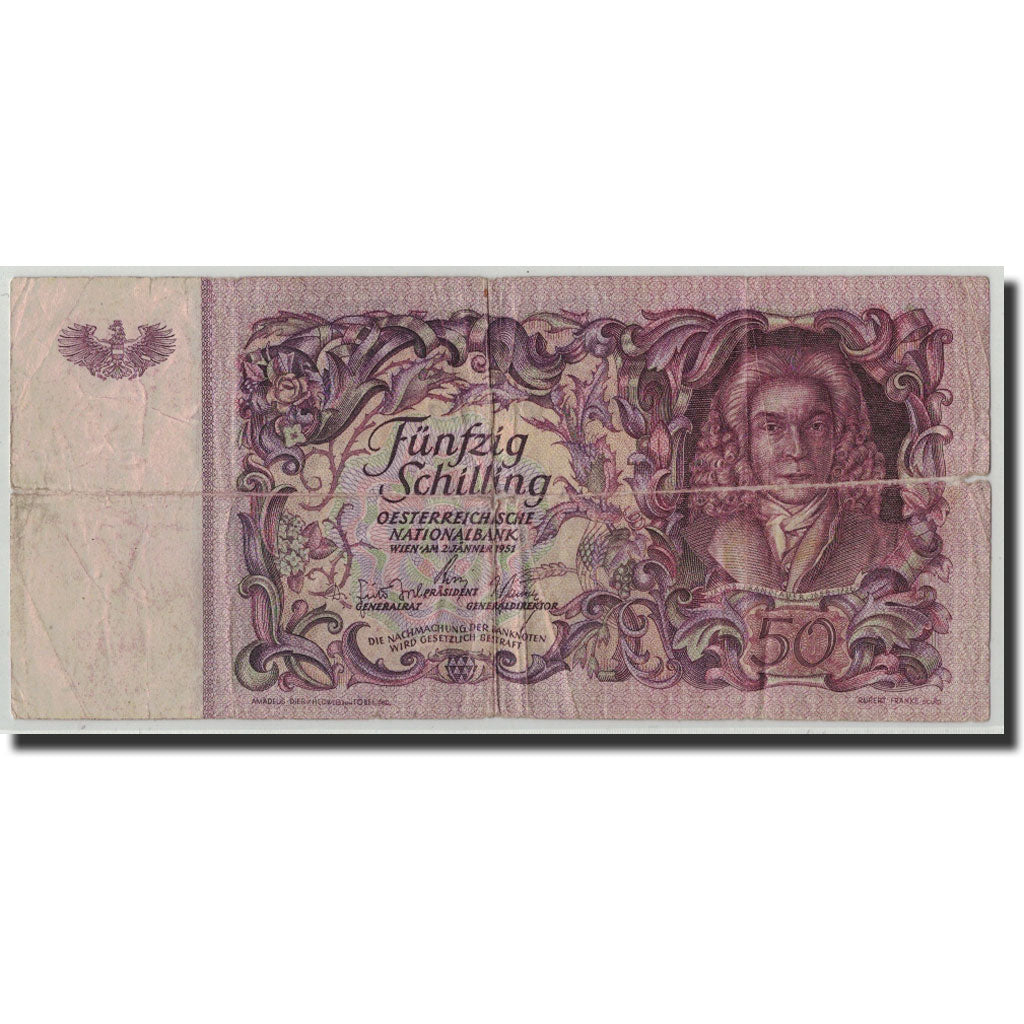Banknote, Austria, 50 Schilling, 1951, 1951-01-02, KM:130, F(12-15)
