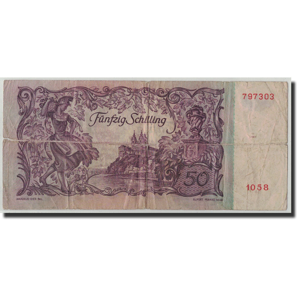 Banknote, Austria, 50 Schilling, 1951, 1951-01-02, KM:130, F(12-15)