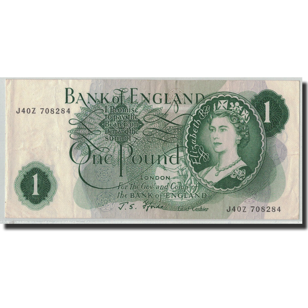 Banknote, Great Britain, 1 Pound, Undated (1966-70), KM:374e, VF(30-35)