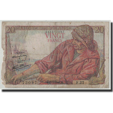 France, 20 Francs, 1942, 1942-05-21, VG(8-10), Fayette:13.2, KM:100a