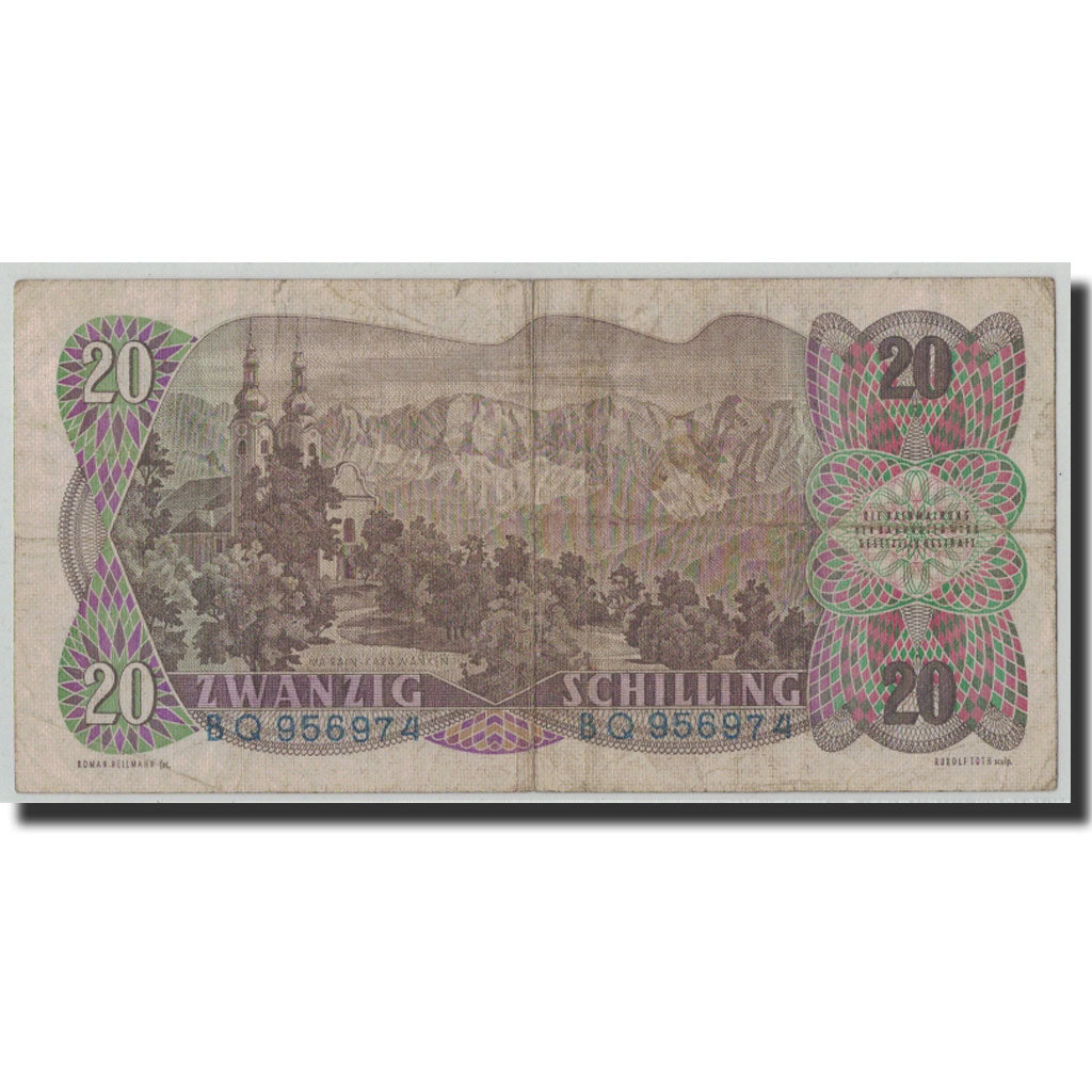 Geldschein, Österreich, 20 Schilling, 1956, 1956-07-02, KM:136a, S