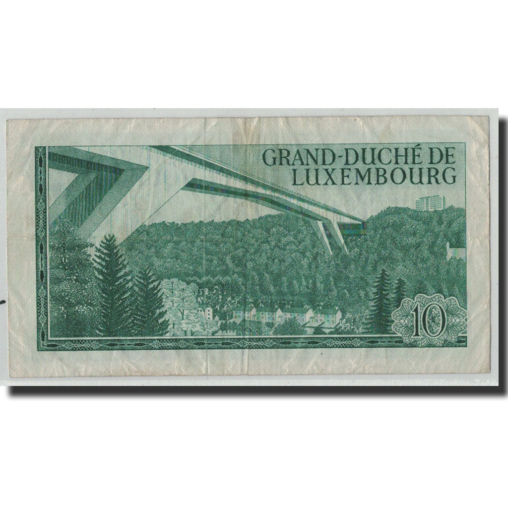 Banknote, Luxembourg, 10 Francs, 1967, 1967-03-20, KM:53a, VF(20-25)