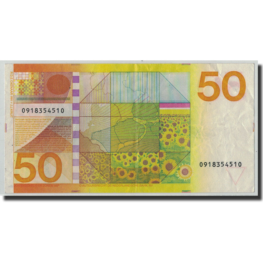 Banknote, Netherlands, 50 Gulden, 1982, 1982-01-04, KM:96, VF(30-35)