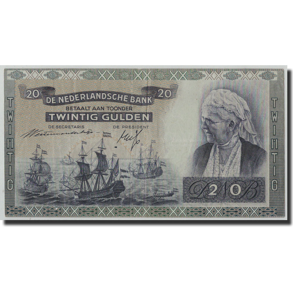 Banknote, Netherlands, 20 Gulden, 1941, 1941-03-19, KM:54, VF(30-35)