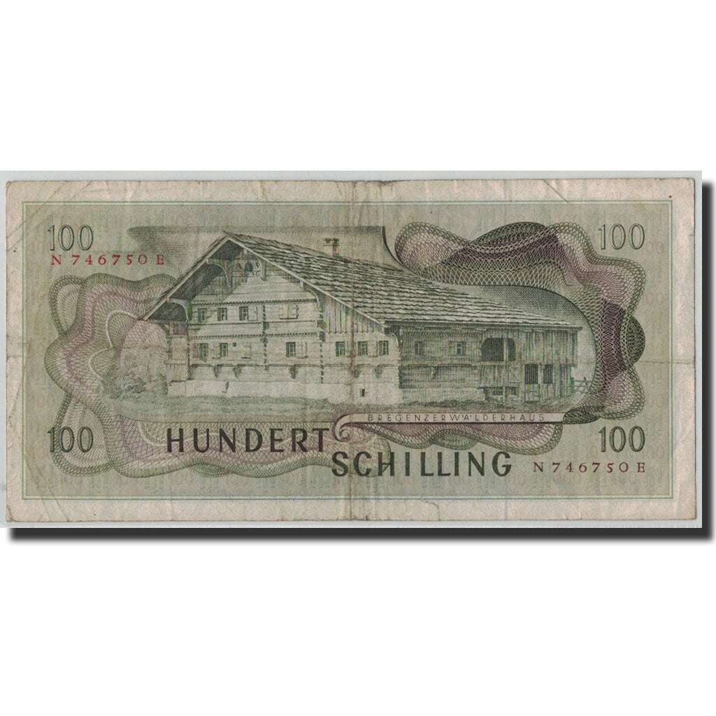 Banknote, Austria, 100 Schilling, Undated (1970), 1969-01-02, KM:145a, F(12-15)