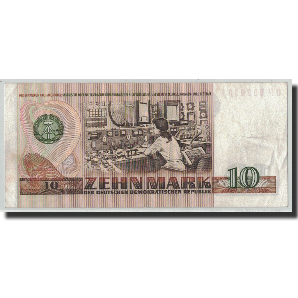 Banknote, Germany - Democratic Republic, 10 Mark, 1971, KM:28b, AU(50-53)
