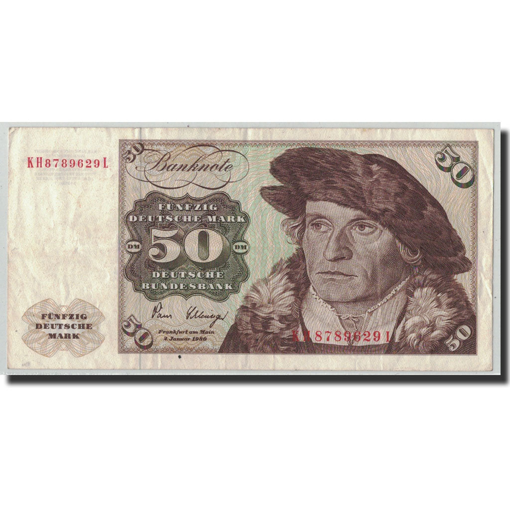 Banconote, GERMANIA - REPUBBLICA FEDERALE, 50 Deutsche Mark, 1980, KM:33d