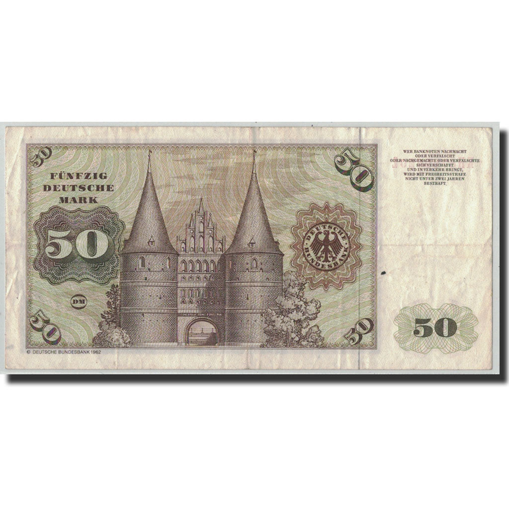 Banconote, GERMANIA - REPUBBLICA FEDERALE, 50 Deutsche Mark, 1980, KM:33d