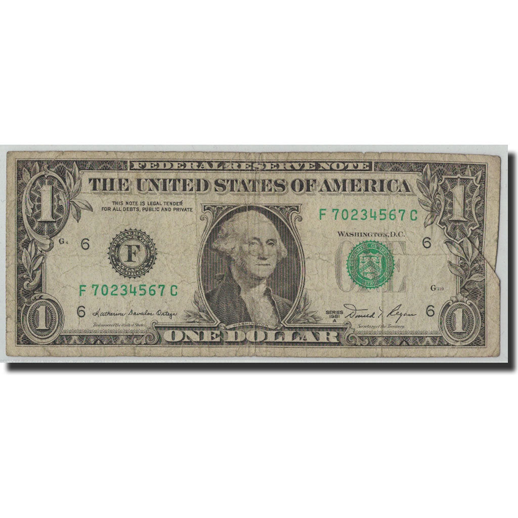 Banknote, United States, One Dollar, 1981A, KM:3605, F(12-15)