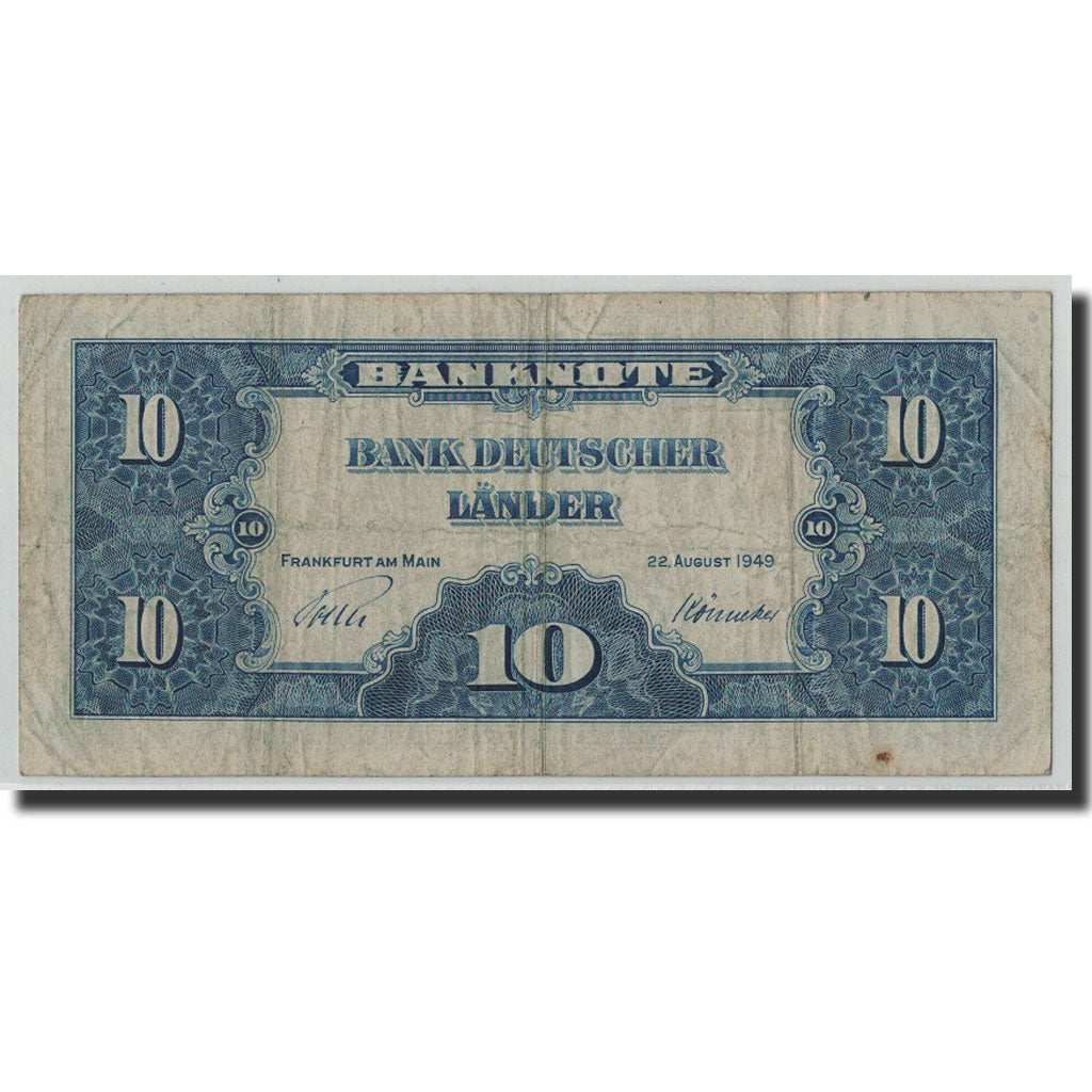 Banknote, GERMANY - FEDERAL REPUBLIC, 10 Deutsche Mark, 1949, 1949-08-22