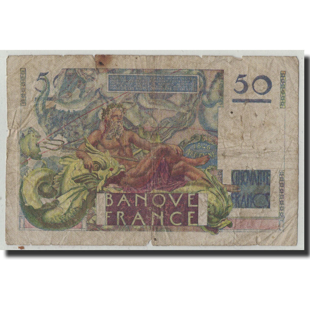 France, 50 Francs, 50 F 1946-1951 ''Le Verrier'', 1946, 1946-05-16, VG(8-10)
