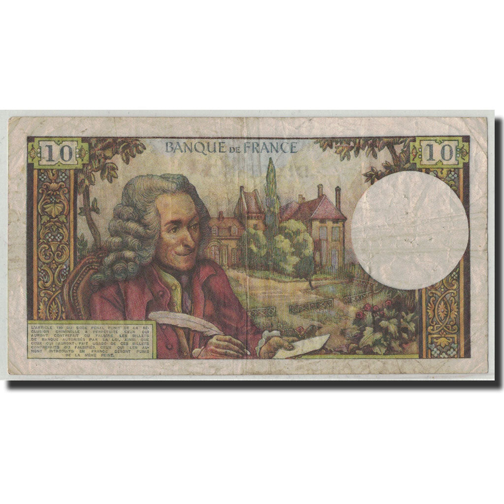 France, 10 Francs, 10 F 1963-1973 ''Voltaire'', 1970, 1970-02-05, VF(20-25)