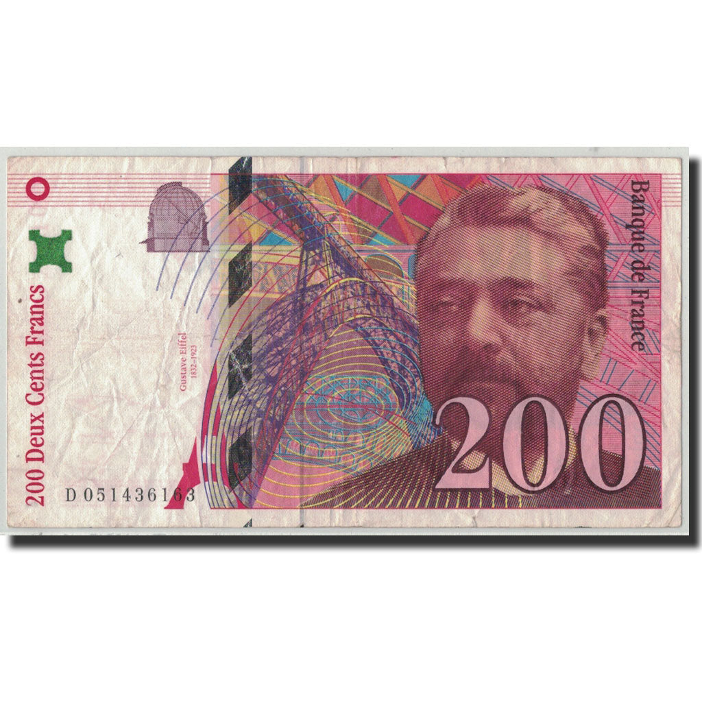 France, 200 Francs, 200 F 1995-1999 ''Eiffel'', 1997, F(12-15), Fayette:75.4b