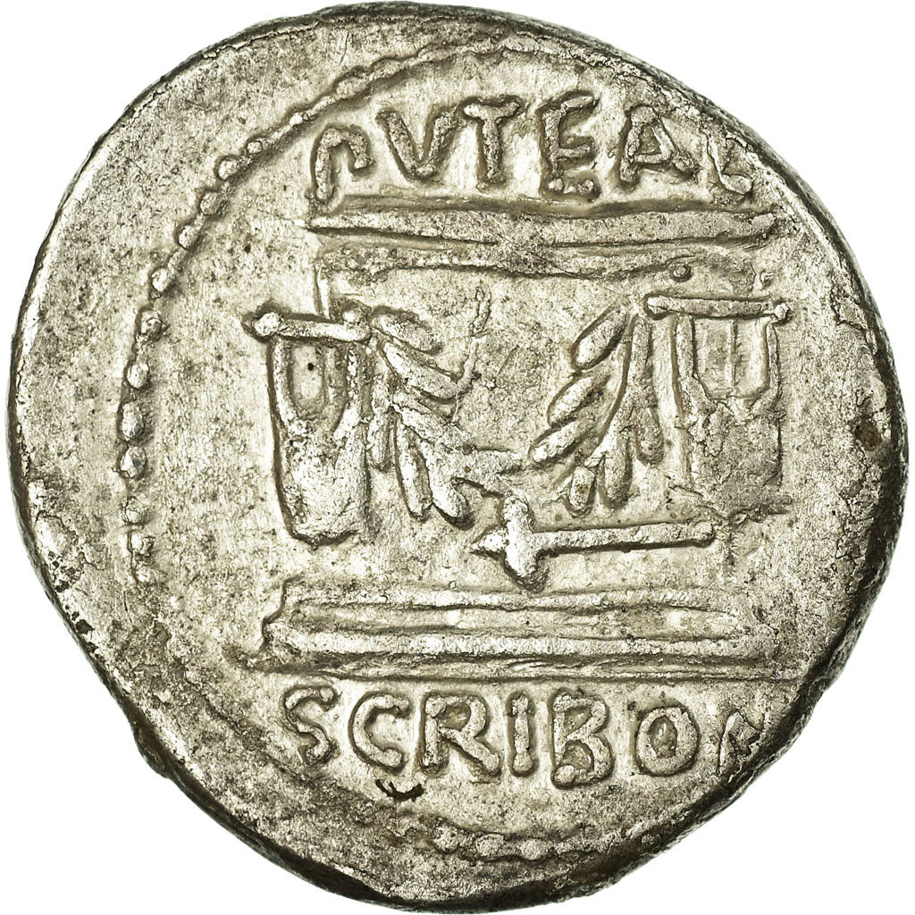 Munten, Scribonia, Denarius, Roma, ZF+, Zilver