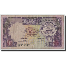 Banknote, Kuwait, 1/2 Dinar, 1968, KM:12b, VG(8-10)